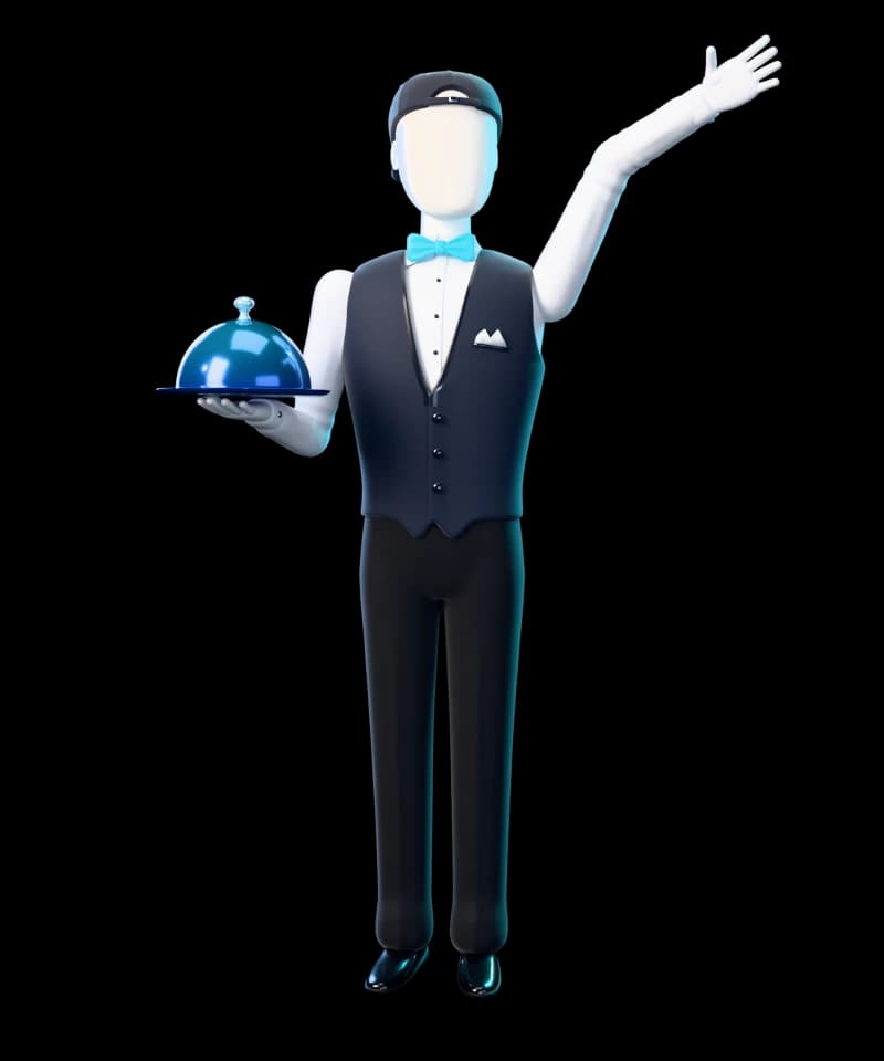 Hilfe butlAIr als 3D-Figur