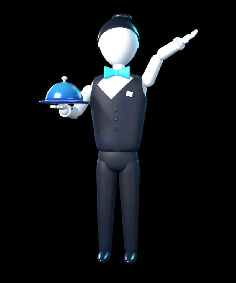 Hilfe butlAIr als 3D-Figur
